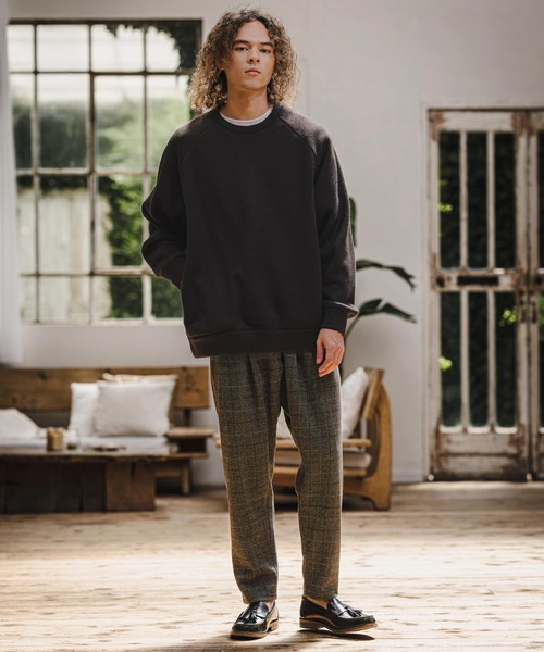 CAMBIO(カンビオ)の「mlt5836- Wool Blend Bonded Crewneck Long Sleeve Tee ロングスリーブクルーネックカットソー(A77626cmb)(Tシャツ/カットソー・メンズ・ネイビー/ブルー/ミックスグレー/ブラック・L/M/S)」の8枚目の写真