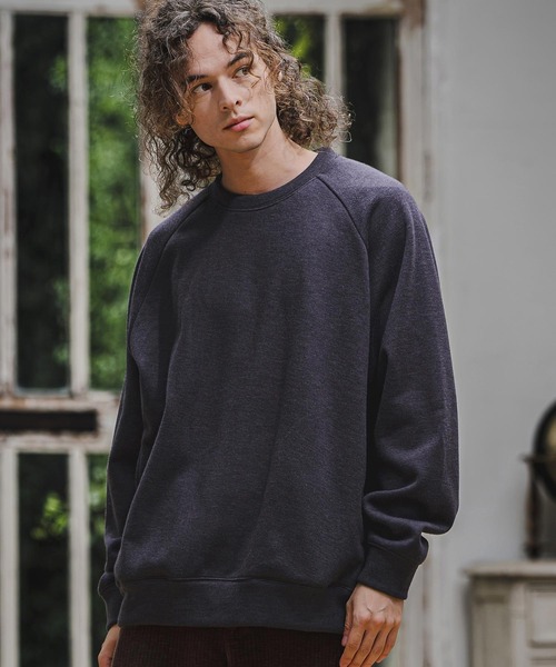 CAMBIO(カンビオ)の「mlt5836- Wool Blend Bonded Crewneck Long Sleeve Tee ロングスリーブクルーネックカットソー(A77626cmb)(Tシャツ/カットソー・メンズ・ネイビー/ブルー/ミックスグレー/ブラック・L/M/S)」の14枚目の写真