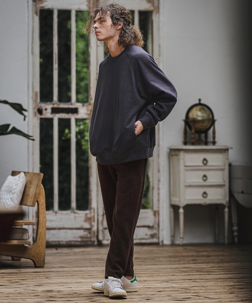 CAMBIO(カンビオ)の「mlt5836- Wool Blend Bonded Crewneck Long Sleeve Tee ロングスリーブクルーネックカットソー(A77626cmb)(Tシャツ/カットソー・メンズ・ネイビー/ブルー/ミックスグレー/ブラック・L/M/S)」の15枚目の写真