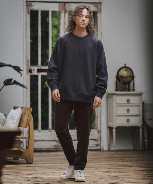 CAMBIO(カンビオ)の「mlt5836- Wool Blend Bonded Crewneck Long Sleeve Tee ロングスリーブクルーネックカットソー(A77626cmb)(Tシャツ/カットソー・メンズ・ネイビー/ブルー/ミックスグレー/ブラック・L/M/S)」の16枚目の写真