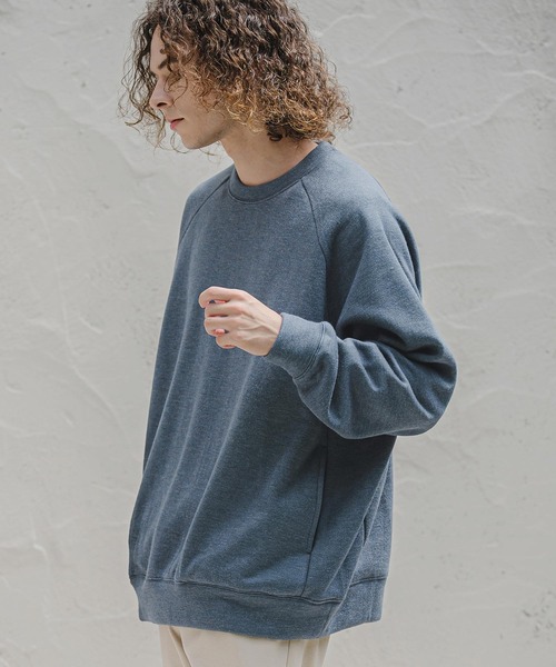 CAMBIO(カンビオ)の「mlt5836- Wool Blend Bonded Crewneck Long Sleeve Tee ロングスリーブクルーネックカットソー(A77626cmb)(Tシャツ/カットソー・メンズ・ネイビー/ブルー/ミックスグレー/ブラック・L/M/S)」の18枚目の写真