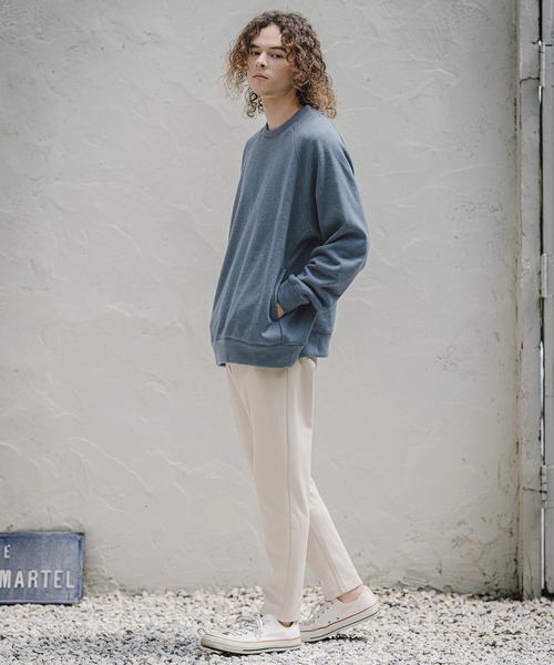 CAMBIO(カンビオ)の「mlt5836- Wool Blend Bonded Crewneck Long Sleeve Tee ロングスリーブクルーネックカットソー(A77626cmb)(Tシャツ/カットソー・メンズ・ネイビー/ブルー/ミックスグレー/ブラック・L/M/S)」の19枚目の写真