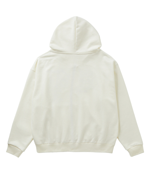 DEINET(ダイニット)の「APPLIQUE ABLE OVERSIZE HOOD ZIP UP IN IVORY(パーカー・レディース・その他・FREE)」の2枚目の写真