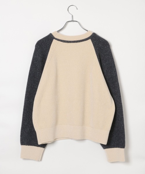 LEPSIM（レプシィム）の「MOUL／ラグラン切り替えニット　1055915（ニット/セーター・レディース・グレー系その他/ブルー系その他/グレイッシュベージュ/ホワイト系その他・FREE）」の5枚目の写真