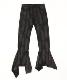 LAST NEST（ラストネスト）の「LAST NEST/ラストネスト/Coating Leather Flare Denim Pants（デニムパンツ）」