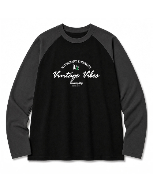 BEMIGHTY(ビーマイティー)の「ヴィンテージ VIVE オーバーサイズ ラグラン長袖Tシャツ(Tシャツ/カットソー・メンズ・ホワイト/クリーム/ブラック・LARGE/X-LARGE/XX-LARGE)」の6枚目の写真