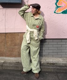 Am花柄ジャンプスーツ