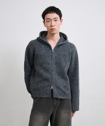 THE CLE（ザクレ）の「MOHAIR TOUCH ZIP KNIT HOODIE / モヘアタッチジップニットフーディ（ニット/セーター）」