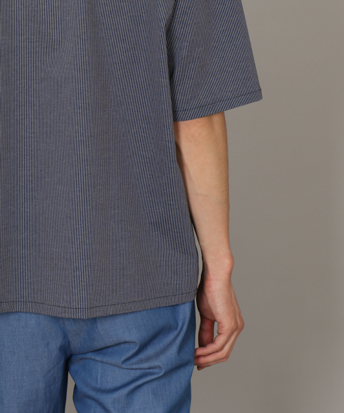 Lui's（ルイス）の「Lui's(ルイス) ストライプBIG Tシャツ（Tシャツ/カットソー・メンズ・ブラック/ネイビー・SMALL/MEDIUM）」の6枚目の写真