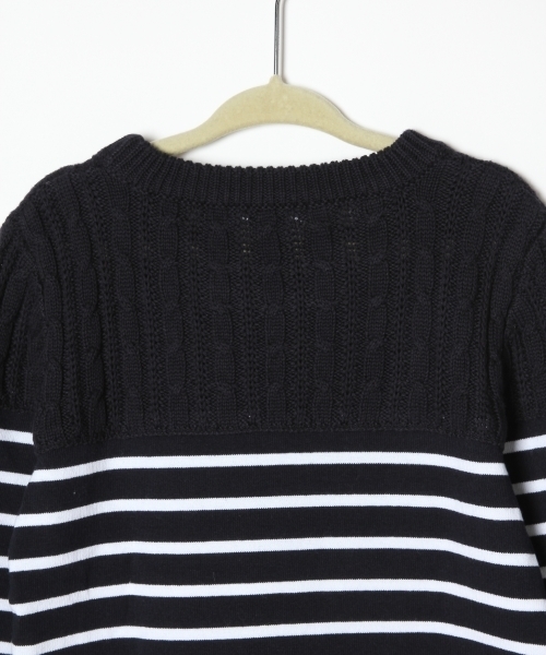 GLOBAL WORK（グローバルワーク）の「【キッズ】ニットキリカエTシャツ長袖/724869（Tシャツ/カットソー・キッズ・ブラック/ネイビー/グレー・SMALL/LARGE/MEDIUM/X-LARGE）」の9枚目の写真