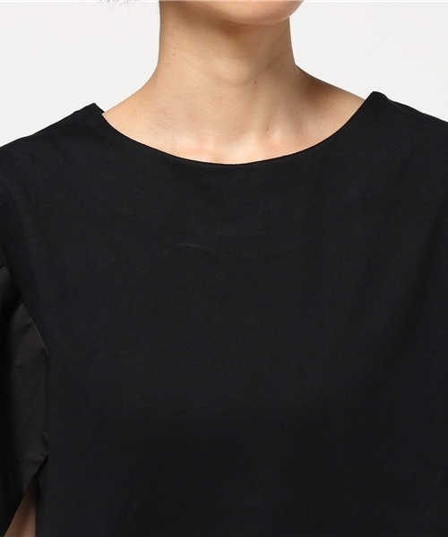 CLANE(クラネ)の「TUCK SLEEVE TOPS(Tシャツ/カットソー・レディース・ホワイト/ブラック・1/2)」の10枚目の写真