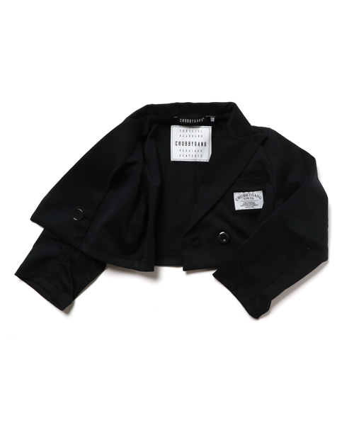 CHUBBYGANG（チャビーギャング）の「アジャスタブルショートジャケット（ブルゾン・キッズ・グレー/ブラック・130/100/120/140/160/150/110）」の10枚目の写真