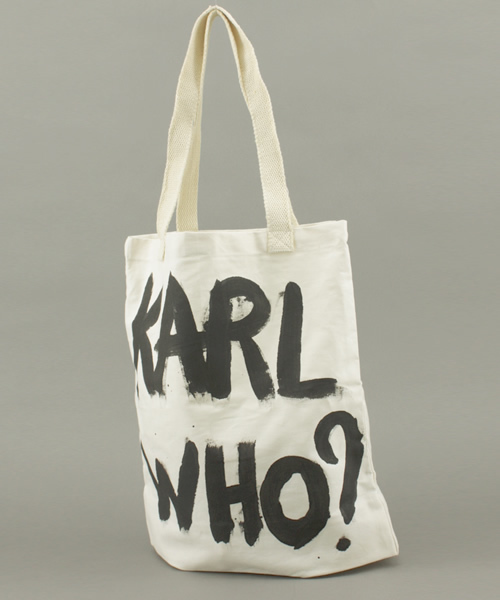 新品★希少★ナコパリ★フランス製★トートバッグ★Karl Who?★ホワイト AGOSTO SHOP （アゴストショップ）の「naco-Karl who? エコバッグ