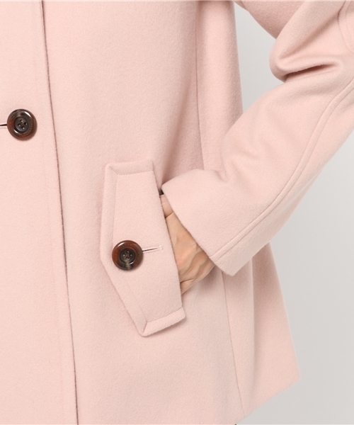 BLUE LABEL CRESTBRIDGE（ブルーレーベルクレストブリッジ）の「ビーバーメルトン　トッパーコート（その他アウター・レディース・ブラック/ピンク/ベージュ・38/36）」の10枚目の写真