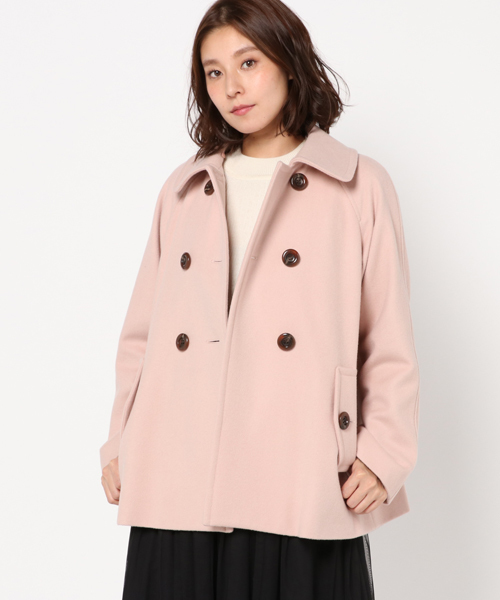 BLUE LABEL CRESTBRIDGE（ブルーレーベルクレストブリッジ）の「ビーバーメルトン　トッパーコート（その他アウター・レディース・ブラック/ピンク/ベージュ・38/36）」の17枚目の写真