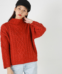 MOUSSY | Cable Pullover(ニット/セーター)