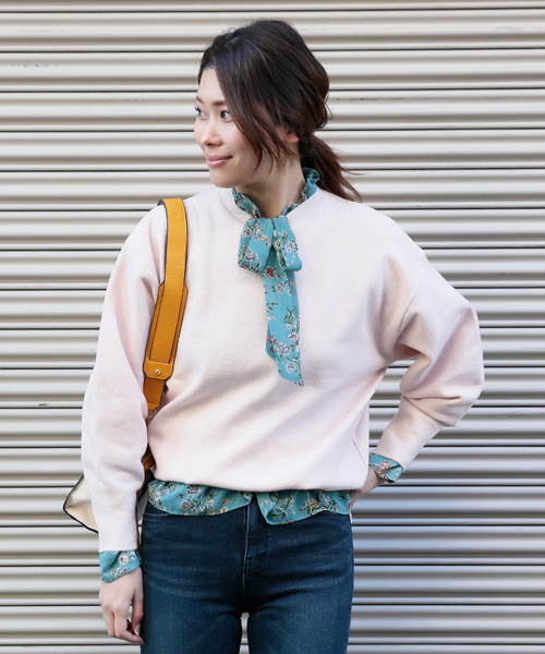 Ameri（アメリ）の「COLOR OVER KNIT（ニット/セーター・レディース・グリーン/ピンク/オレンジ・FREE）」の3枚目の写真