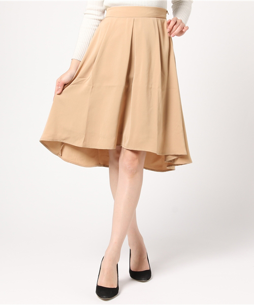 Honeys（ハニーズ）の「アシンメトリーフレアスカート（スカート・レディース・ピンク/グレー/ブラック/キャメル/ネイビー・M/L）」の5枚目の写真