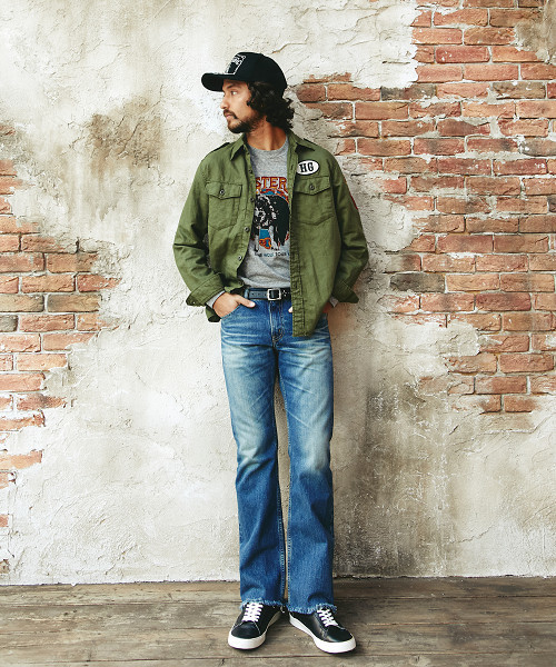 HYSTERIC GLAMOUR（ヒステリックグラマー）の「長袖ミリタリーSH（シャツ/ブラウス・メンズ・カーキ/グリーン系カモフラージュ/ブラック・SMALL/MEDIUM/LARGE）」の14枚目の写真