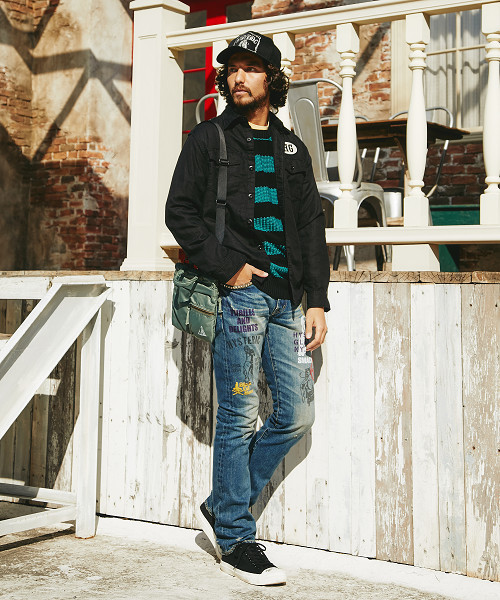 HYSTERIC GLAMOUR（ヒステリックグラマー）の「長袖ミリタリーSH（シャツ/ブラウス・メンズ・カーキ/グリーン系カモフラージュ/ブラック・SMALL/MEDIUM/LARGE）」の18枚目の写真