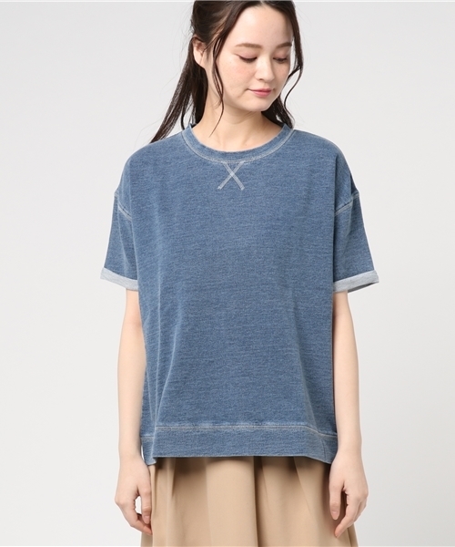 VENCEEXCHANGE（ヴァンスエクスチェンジ）の「デニムクルーネックプルオーバー                    　　　（Tシャツ/カットソー・レディース・ブルー・MEDIUM）」の2枚目の写真