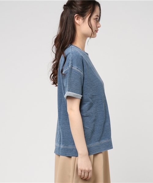 VENCEEXCHANGE（ヴァンスエクスチェンジ）の「デニムクルーネックプルオーバー                    　　　（Tシャツ/カットソー・レディース・ブルー・MEDIUM）」の3枚目の写真