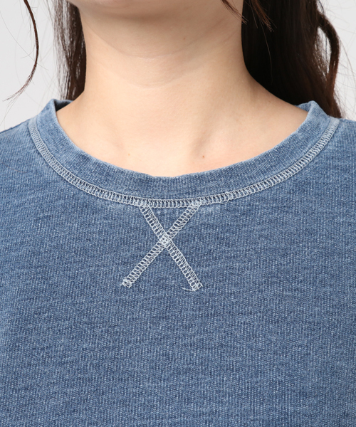 VENCEEXCHANGE（ヴァンスエクスチェンジ）の「デニムクルーネックプルオーバー                    　　　（Tシャツ/カットソー・レディース・ブルー・MEDIUM）」の5枚目の写真