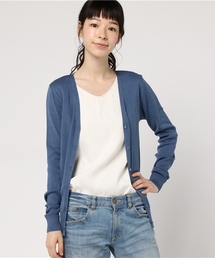 マーセライズコットン Vネックカーディガン