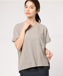 SHIPS（シップス）の「PrimaryNavyLabel:コットンリネンポケットTee（Tシャツ/カットソー）」