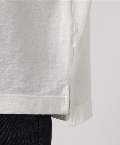 SHIPS(シップス)の「PrimaryNavyLabel:コットンリネンポケットTee(Tシャツ/カットソー・レディース・キャメル/ブラック/オフホワイト・ONE SIZE)」の5枚目の写真