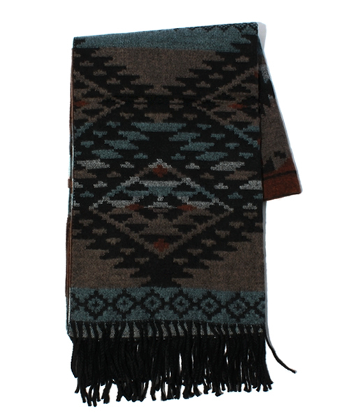 WEGO（ウィゴー）の「オルテガアクリルストール（ストール/ショール・メンズ・ターコイズブルー/レッド・FREE）」の2枚目の写真