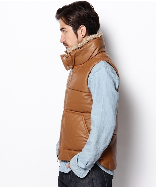 Lui's（ルイス）の「ﾚｻﾞｰﾀﾞｳﾝﾍﾞｽﾄ（ダウンベスト）」 - WEAR