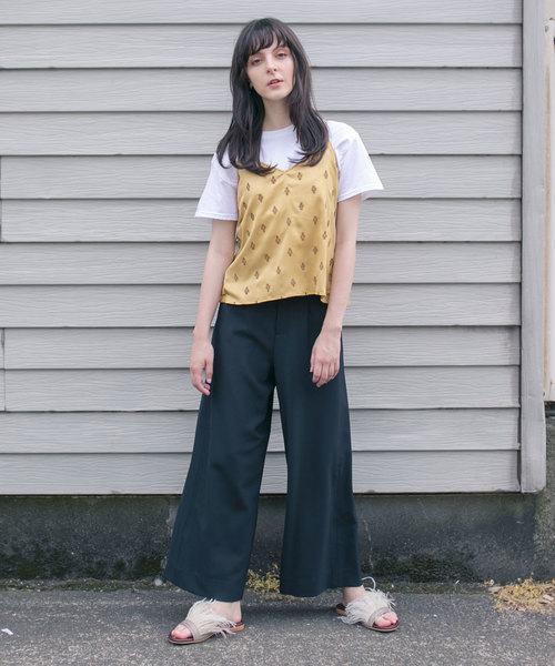 STUDIOUS（ステュディオス）の「【STUDIOUS】小紋モチーフキャミソール（キャミソール・レディース・マスタード/ブラック・FREE）」の14枚目の写真