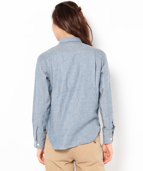 BEAMS BOY（ビームスボーイ）の「BEAMS BOY / インディゴ起毛 超チビレギュラー（シャツ/ブラウス・レディース・サックスブルー/ブルー/ネイビー・ONE SIZE）」の5枚目の写真