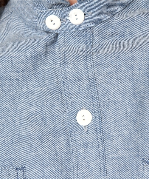 BEAMS BOY（ビームスボーイ）の「BEAMS BOY / インディゴ起毛 超チビレギュラー（シャツ/ブラウス・レディース・サックスブルー/ブルー/ネイビー・ONE SIZE）」の7枚目の写真