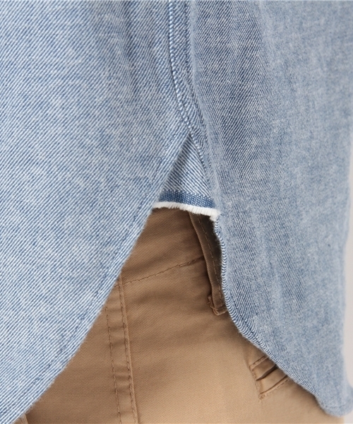 BEAMS BOY（ビームスボーイ）の「BEAMS BOY / インディゴ起毛 超チビレギュラー（シャツ/ブラウス・レディース・サックスブルー/ブルー/ネイビー・ONE SIZE）」の10枚目の写真