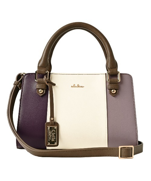 Clelia（クレリア）の「トリコロールカラーがま口＆ファスナーミニショルダーバッグ（ショルダーバッグ・レディース・ブルー系その他/ブルー系その他2/ピンク系その他/桜/ブルー系その他3/ブラウン系その他/グリーン系その他/グリーン系その他2/イエロー系その他/ふじ色系/ブラウン系その他2/B/A/C/D・ONE SIZE）」の9枚目の写真