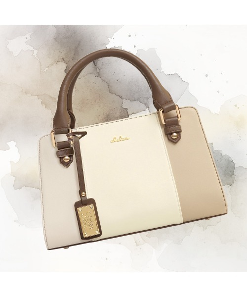 Clelia（クレリア）の「トリコロールカラーがま口＆ファスナーミニショルダーバッグ（ショルダーバッグ・レディース・ブルー系その他/ブルー系その他2/ピンク系その他/桜/ブルー系その他3/ブラウン系その他/グリーン系その他/グリーン系その他2/イエロー系その他/ふじ色系/ブラウン系その他2/B/A/C/D・ONE SIZE）」の15枚目の写真