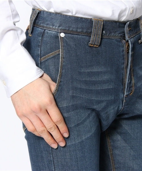 MORGAN HOMME（モルガンオム）の「フローレセントストレッチデニム（デニムパンツ・メンズ・ブルー系その他/ピンク・LARGE/MEDIUM/SMALL/AL）」の7枚目の写真