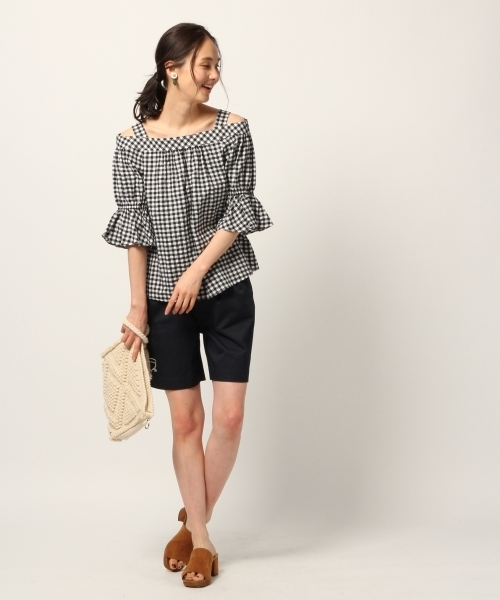 GLOBAL WORK(グローバルワーク)の「DRYグルカショーツ【吸水速乾】/786352(その他パンツ・レディース・ダークブルー/ベージュ/ダークグリーン・MEDIUM/LARGE)」の6枚目の写真