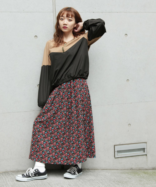apres jour（アプレジュール）の「ヴィンテージフラワーフレアスカート【ZOZOTOWN限定アイテム】（スカート・レディース・レッド系その他/ダークブラウン・フリー）」の21枚目の写真