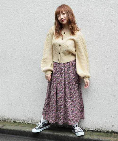 apres jour（アプレジュール）の「ヴィンテージフラワーフレアスカート【ZOZOTOWN限定アイテム】（スカート・レディース・レッド系その他/ダークブラウン・フリー）」の15枚目の写真