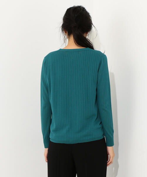 Jewel Changes（ジュエルチェンジズ）の「●JOC バックメタルノースリーブ インナーツイン / ツインニット / ツインカーデ（カーディガン/ボレロ・レディース・ピンク/オフホワイト/ダークグリーン/ブラック・FREE）」の21枚目の写真