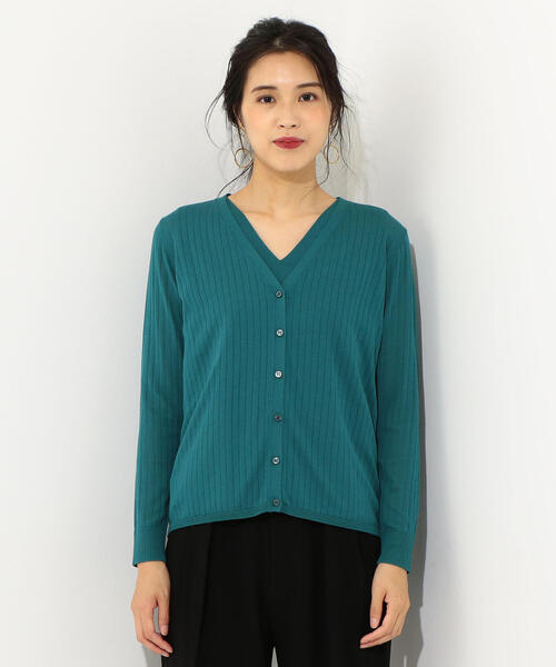 Jewel Changes（ジュエルチェンジズ）の「●JOC バックメタルノースリーブ インナーツイン / ツインニット / ツインカーデ（カーディガン/ボレロ・レディース・ピンク/オフホワイト/ダークグリーン/ブラック・FREE）」の20枚目の写真