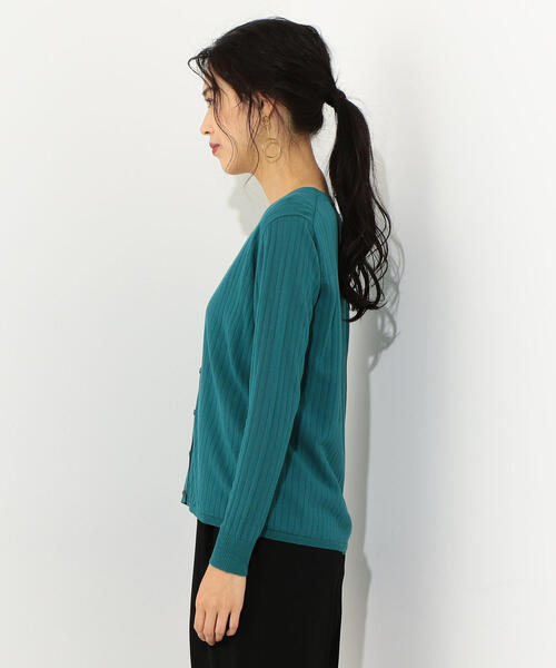 Jewel Changes（ジュエルチェンジズ）の「●JOC バックメタルノースリーブ インナーツイン / ツインニット / ツインカーデ（カーディガン/ボレロ・レディース・ピンク/オフホワイト/ダークグリーン/ブラック・FREE）」の19枚目の写真