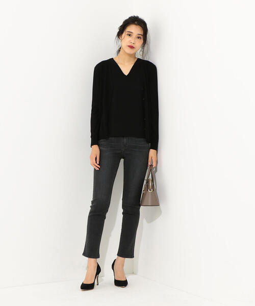 Jewel Changes（ジュエルチェンジズ）の「●JOC バックメタルノースリーブ インナーツイン / ツインニット / ツインカーデ（カーディガン/ボレロ・レディース・ピンク/オフホワイト/ダークグリーン/ブラック・FREE）」の15枚目の写真