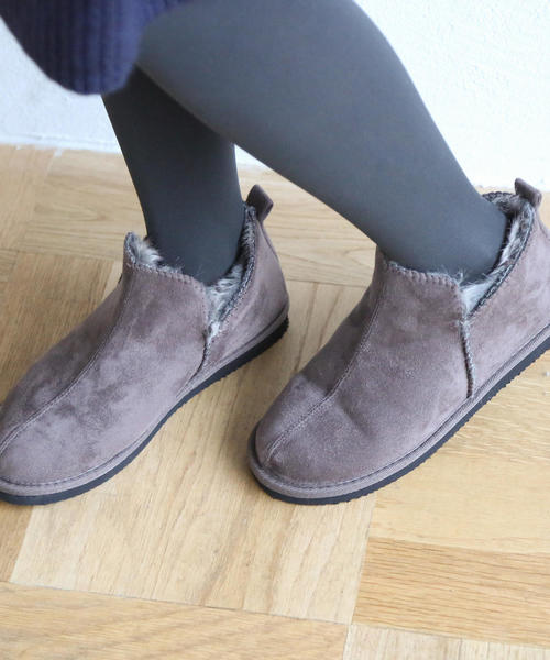 coen（コーエン）の「【昨年大人気】エコファーショートブーツ（ブーツ・レディース・グレー/ブラック/ダークブラウン・MEDIUM/SMALL/LARGE）」の3枚目の写真