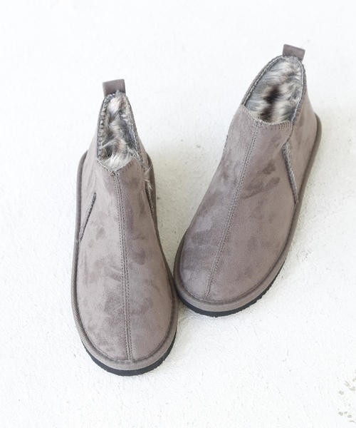 coen（コーエン）の「【昨年大人気】エコファーショートブーツ（ブーツ・レディース・グレー/ブラック/ダークブラウン・MEDIUM/SMALL/LARGE）」の7枚目の写真