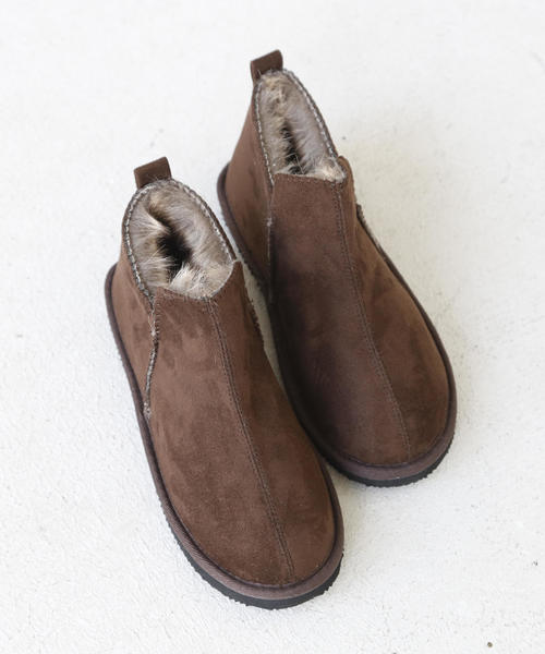 coen（コーエン）の「【昨年大人気】エコファーショートブーツ（ブーツ・レディース・グレー/ブラック/ダークブラウン・MEDIUM/SMALL/LARGE）」の13枚目の写真