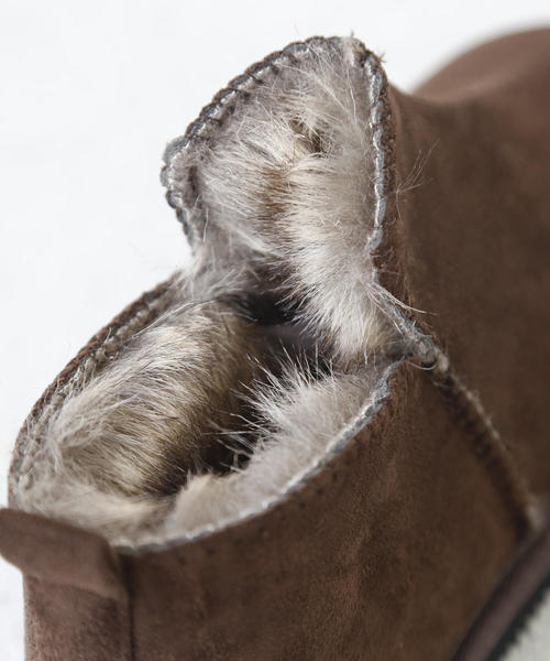 coen（コーエン）の「【昨年大人気】エコファーショートブーツ（ブーツ・レディース・グレー/ブラック/ダークブラウン・MEDIUM/SMALL/LARGE）」の10枚目の写真